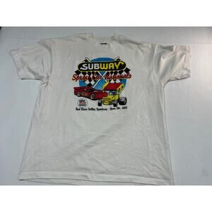 Vintage Subway Sprint Car Nationals Red River Valley Speedway 1993 White T-Shirt